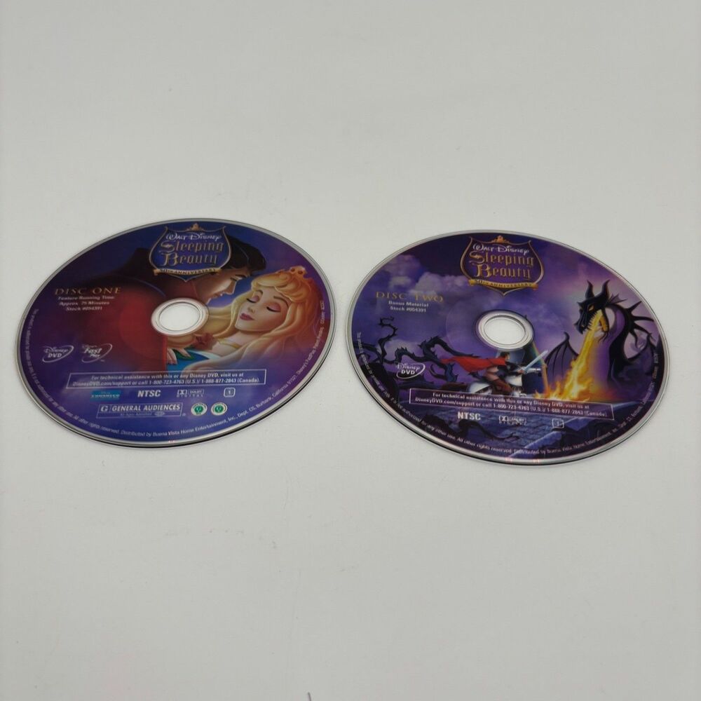 Disney Sleeping Beauty DVD 50th Anniversary Excellent 2-Disc Replacement Only